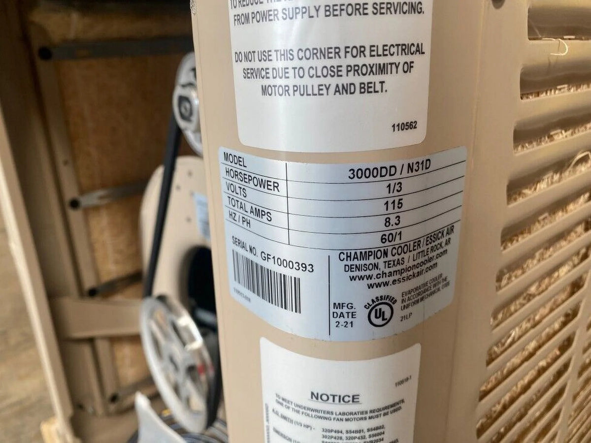 Commercial Evaporative Cooler Fan 3800 CFM Down-Draft O640