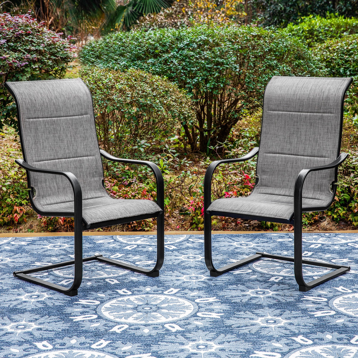 7 Pieces Outdoor Patio Dining Set with 6 Textilene Chairs and Extendable Dining Table T993