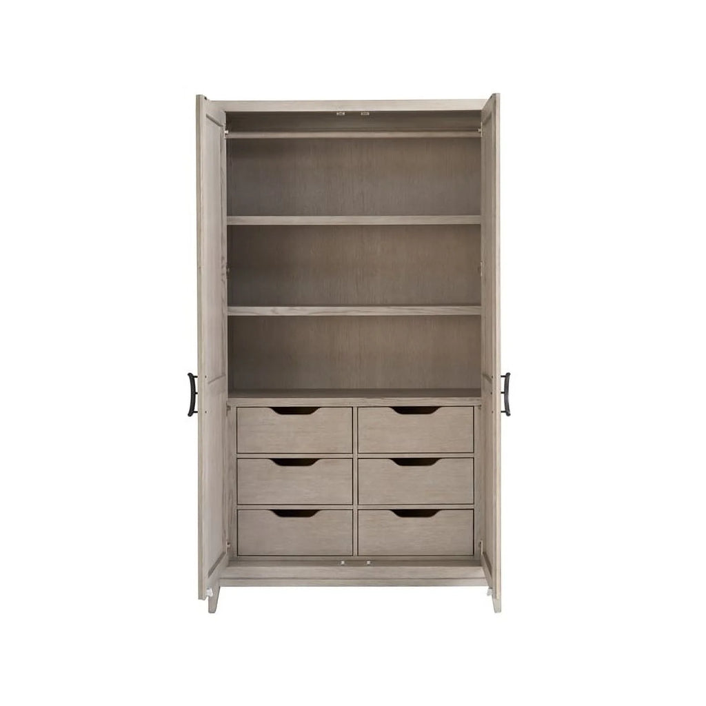 Gray Oak Wood Two Door Wardrobe T426120