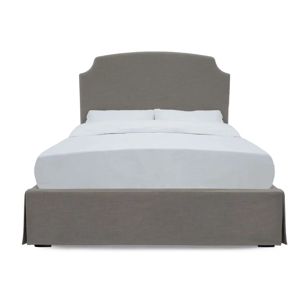 King Upholstered Skirted Storage Panel Bed K7541