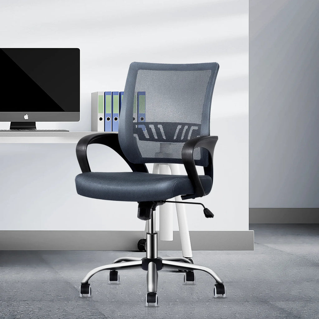 Grey Mesh Ergonomic Office Chair with Lumbar Support T25894