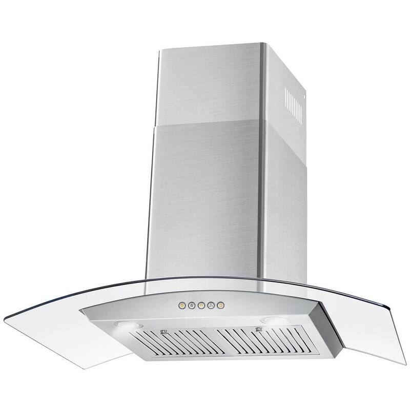 36 in. Stainless Steel Ductless Wall Mount Range Hood with Carbon Filter J245