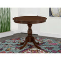 Antique Round Wood Table with Mahogany Top Y40667