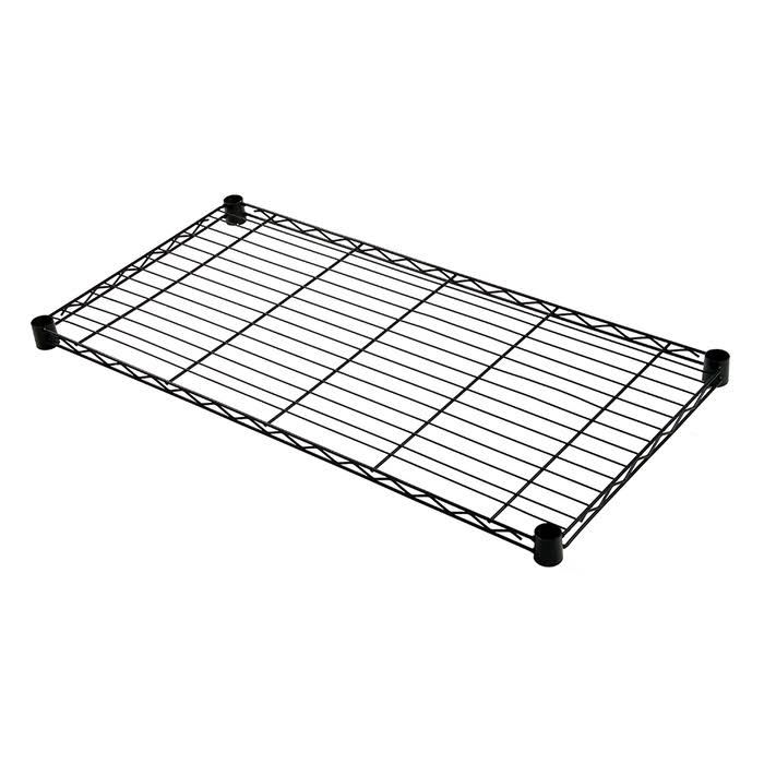 Black Epoxy Shelf, 30 in Width, 36 in Depth, Carbon Steel N69445