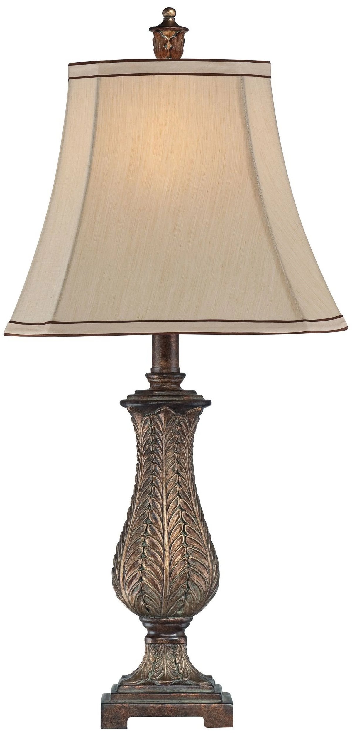 Traditional Table Lamp 25" High Beige Rectangular Shade K805145
