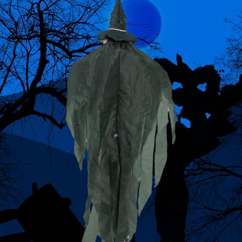 6Ft Light-up Eyes Hanging Witch Halloween Prop Y9009