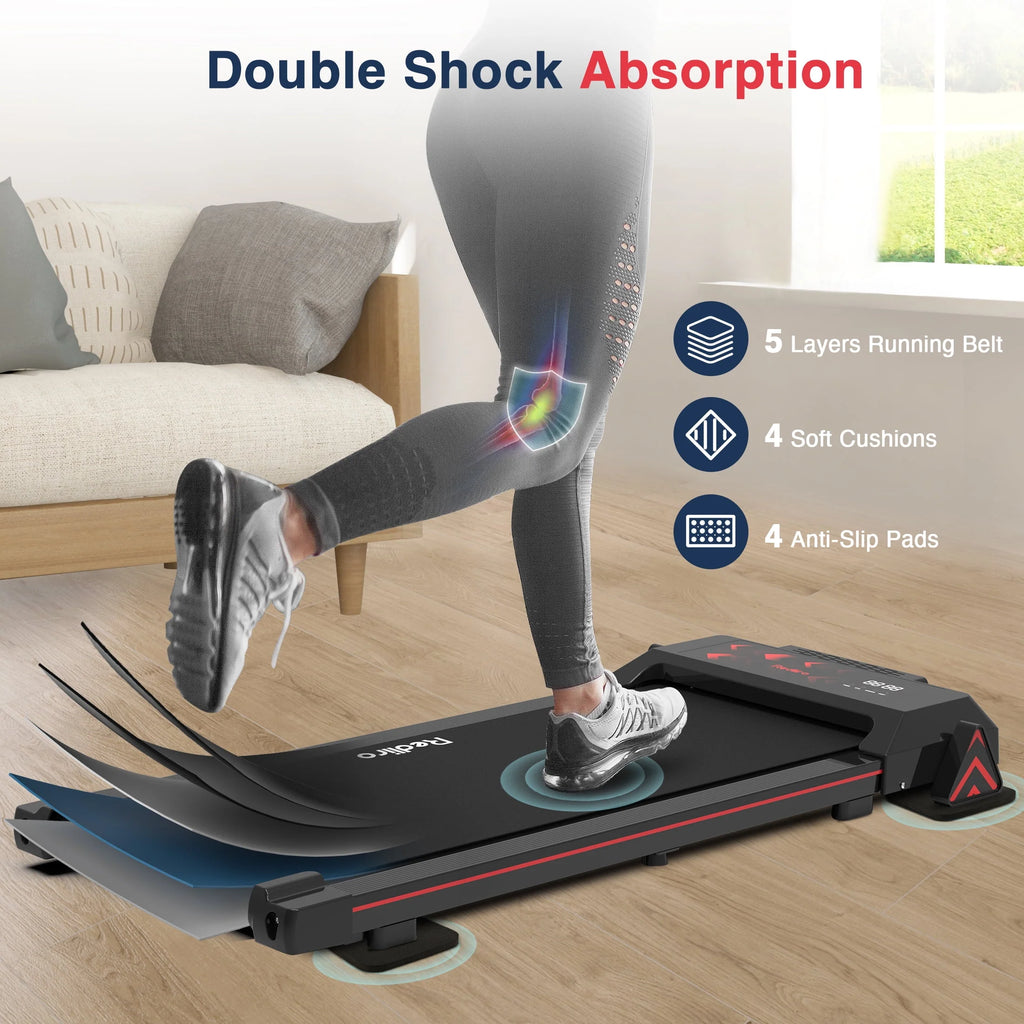Black Incline Walking Pad Treadmill J701386