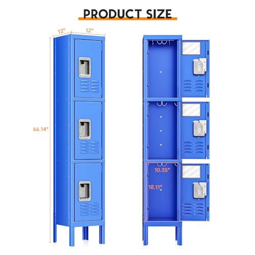 9 Door Black Steel Storage Locker with Lock M51512