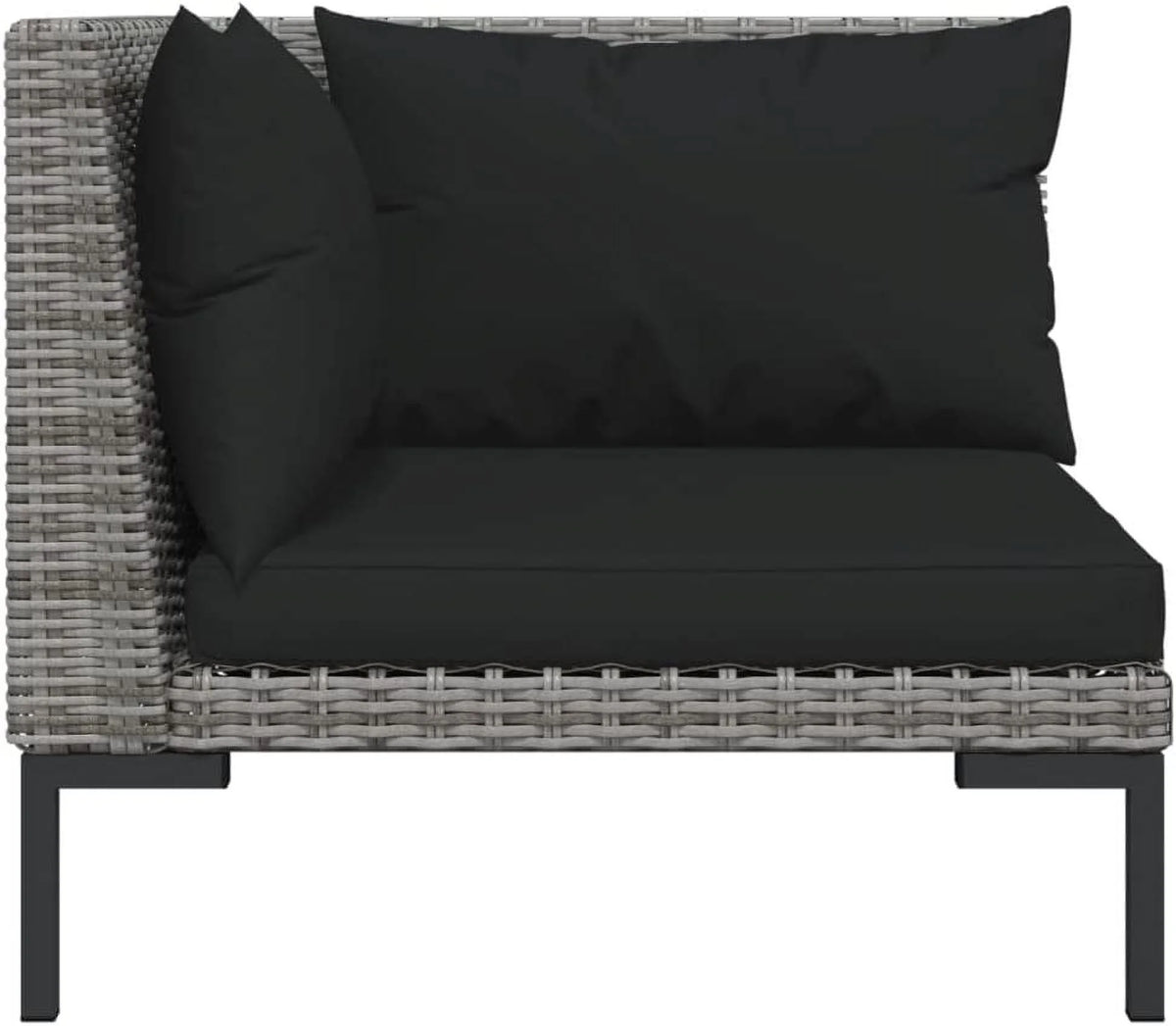 Dark Gray 13 Piece Poly Rattan Patio Sofa Set with Cushions K7928