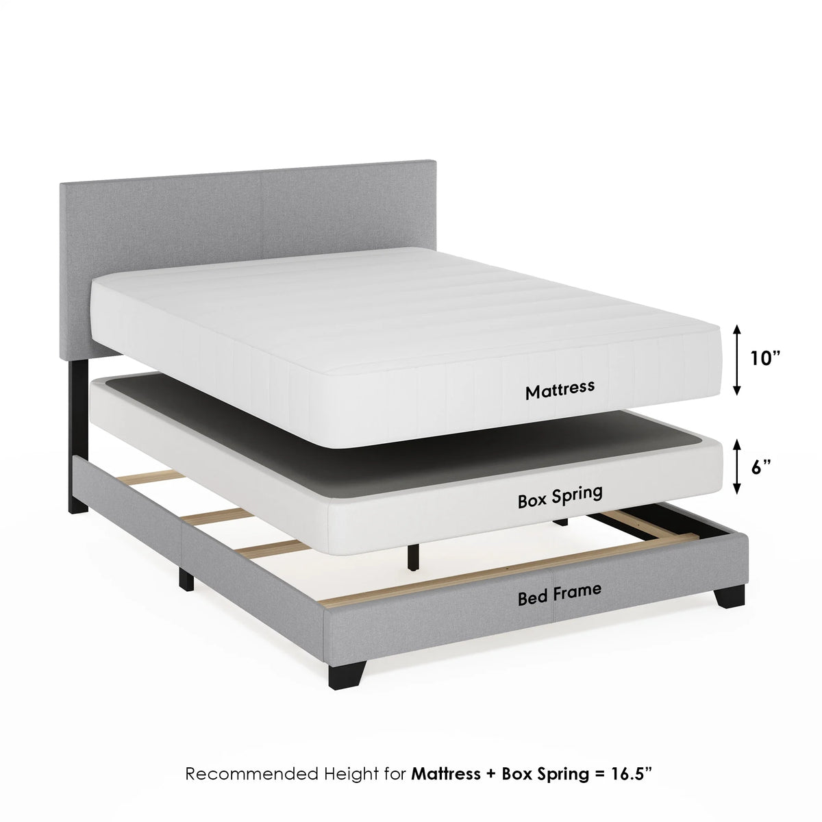 Black PU Leather Twin XL Upholstered Bed Frame M24118