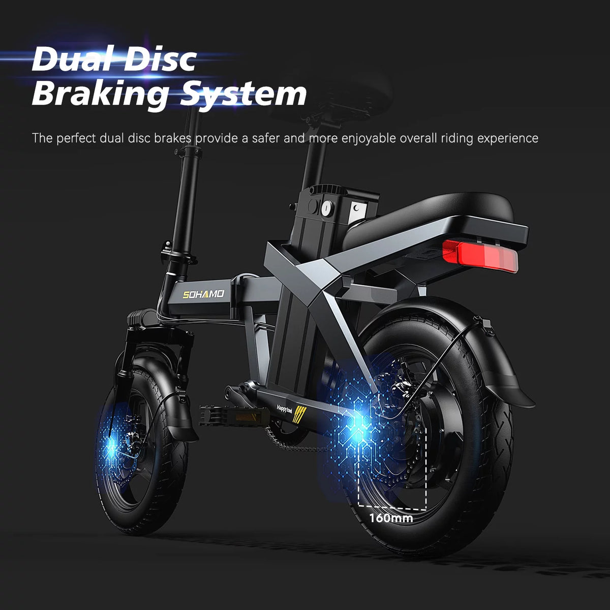 400W Folding Electric Bike with 48V 12Ah Removable Battery A420894