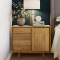 Recycled Teak Wood Chest with 1 Door, 4 Drawers R1710