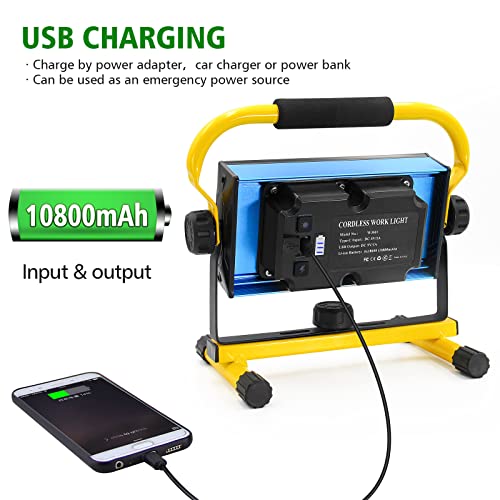 100W COB Rechargeable Waterproof Portable Work Light with Stand W623465