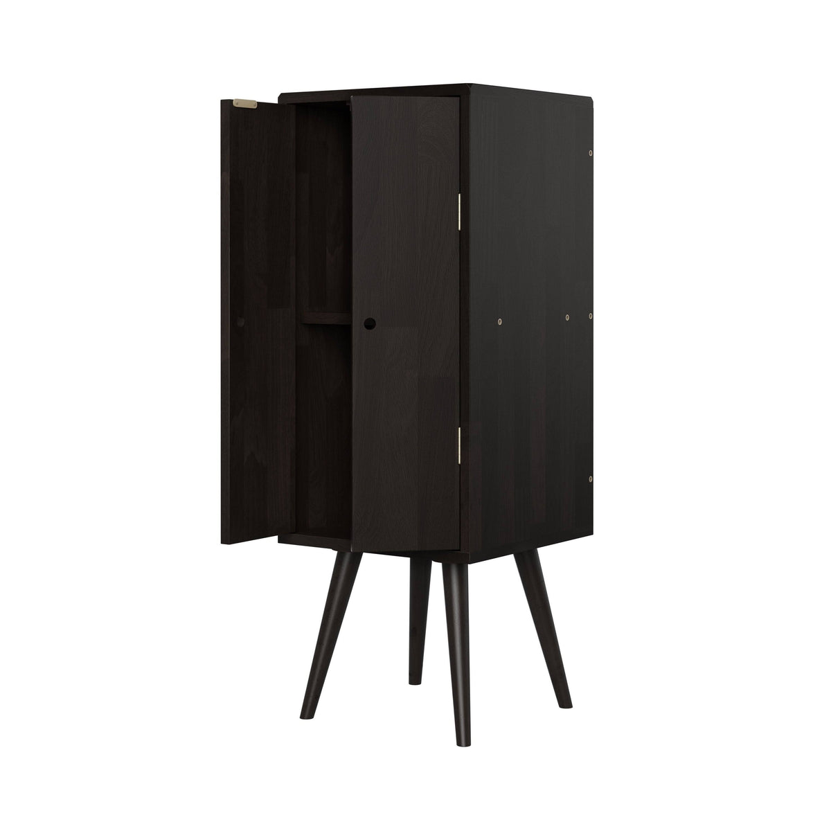 Mid Century Modern Vertical Wood Chest with Door B862598