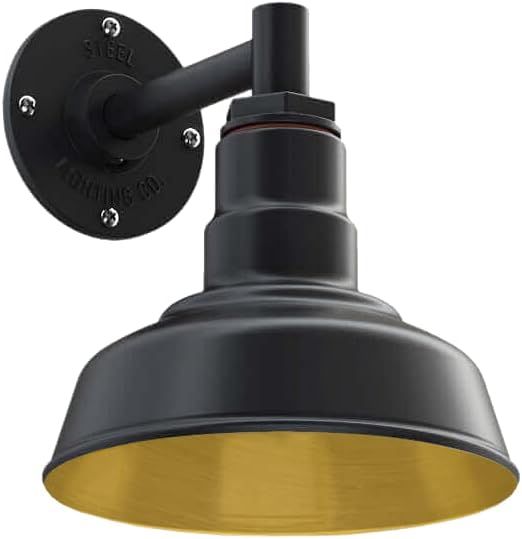 8 inch Dome 16 inch Gooseneck Galvanized Outdoor Wall Mounted Barn Light R640