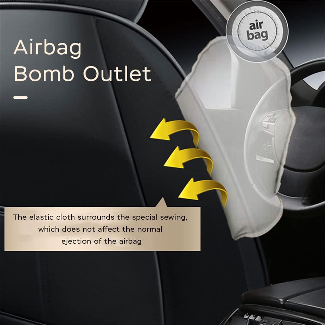 Car Seat Covers 5-Seat Black Beige I260