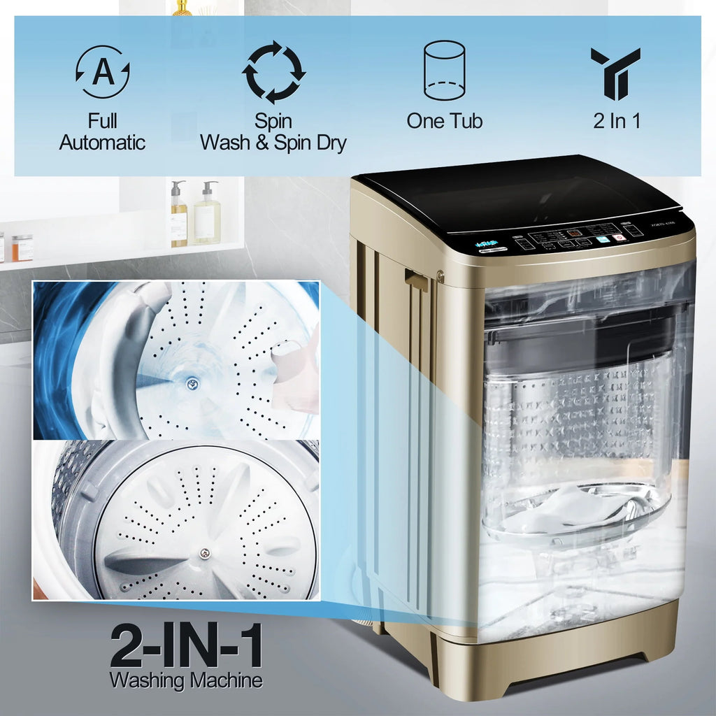 Portable 17.7 lbs Full Automatic Washing Machine R7077