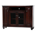 Tall Entertainment Console with 3 Fixed Wood Shelves D332401