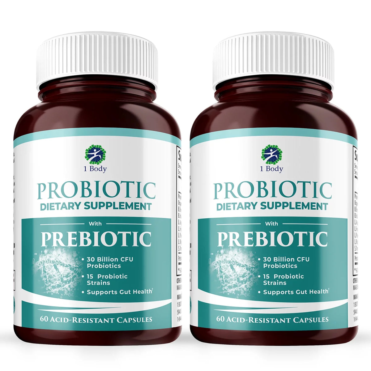 Probiotic 30 Billion CFU Supplement with Prebiotics 120 Vegan Capsules T157