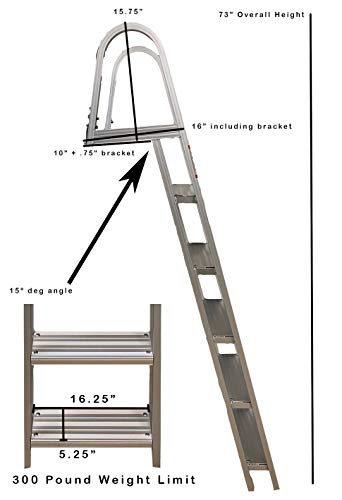 Heavy Duty Aluminum 5 Step Removable Boarding Ladder G37303