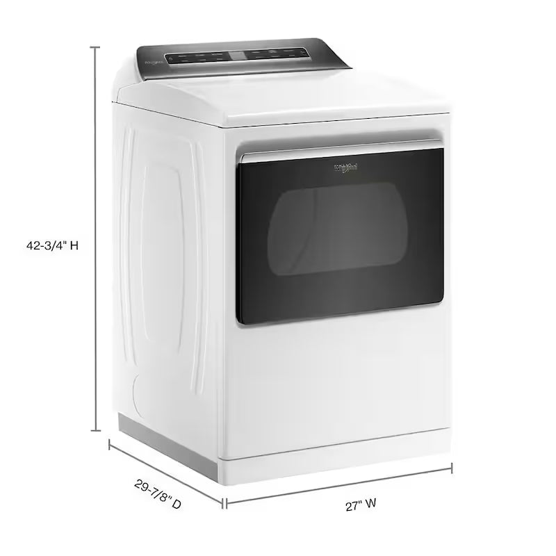 White 7.4 cu. ft. Electric Dryer with Steam L41096