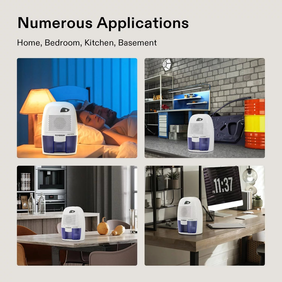 Electric Mini Dehumidifier with 500ML Water Tank O37535