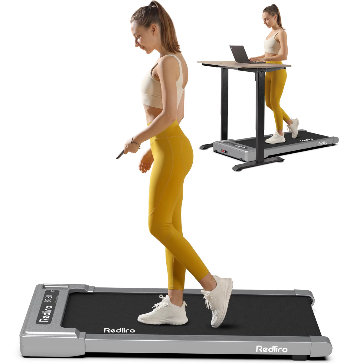 White 2.25HP Walking Pad Treadmill Q8063