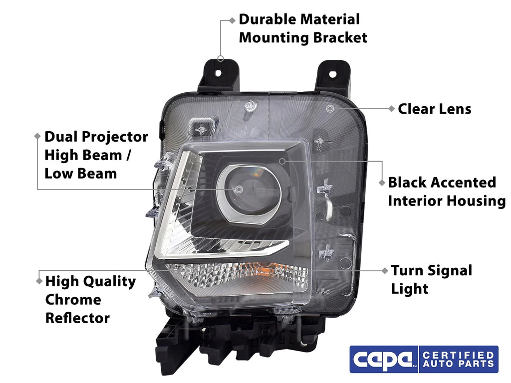 Replacement Head Lamp for Hyundai Santa Cruz Pick Up Driver Left Side E401