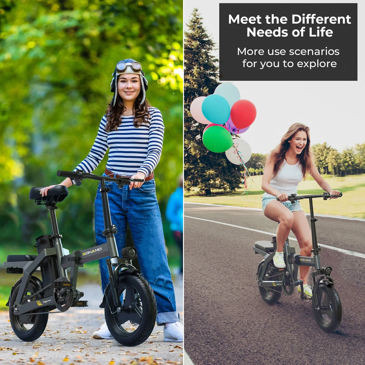 400W Folding Electric Bike with 48V 12Ah Removable Battery A420894