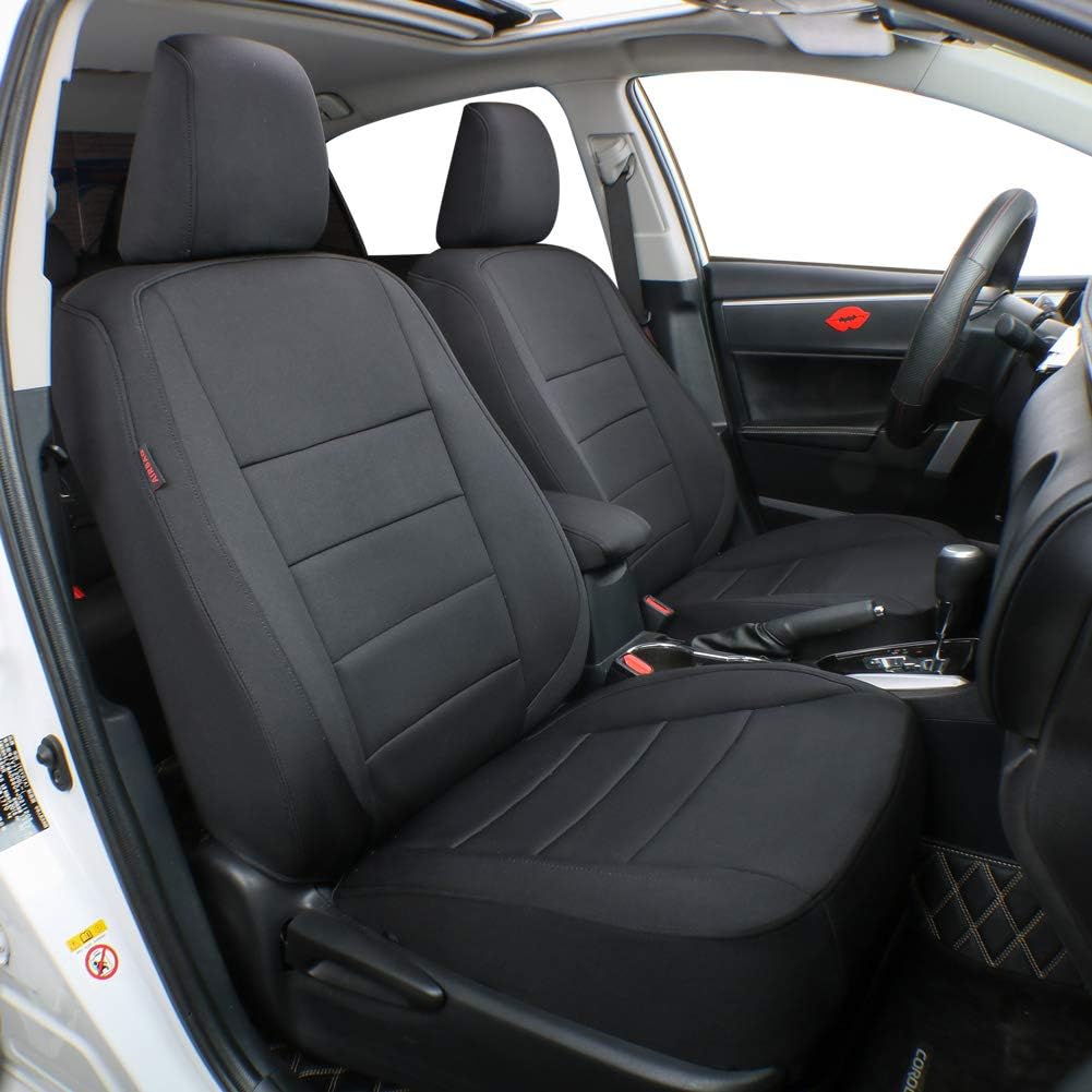 Custom Fit Full Set Car Seat Covers Leatherette Black P92940