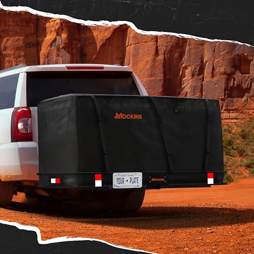 70"x30"x6" Folding Trailer Hitch Cargo Carrier Set with 40 Cu Ft Waterproof Storage Bag F714