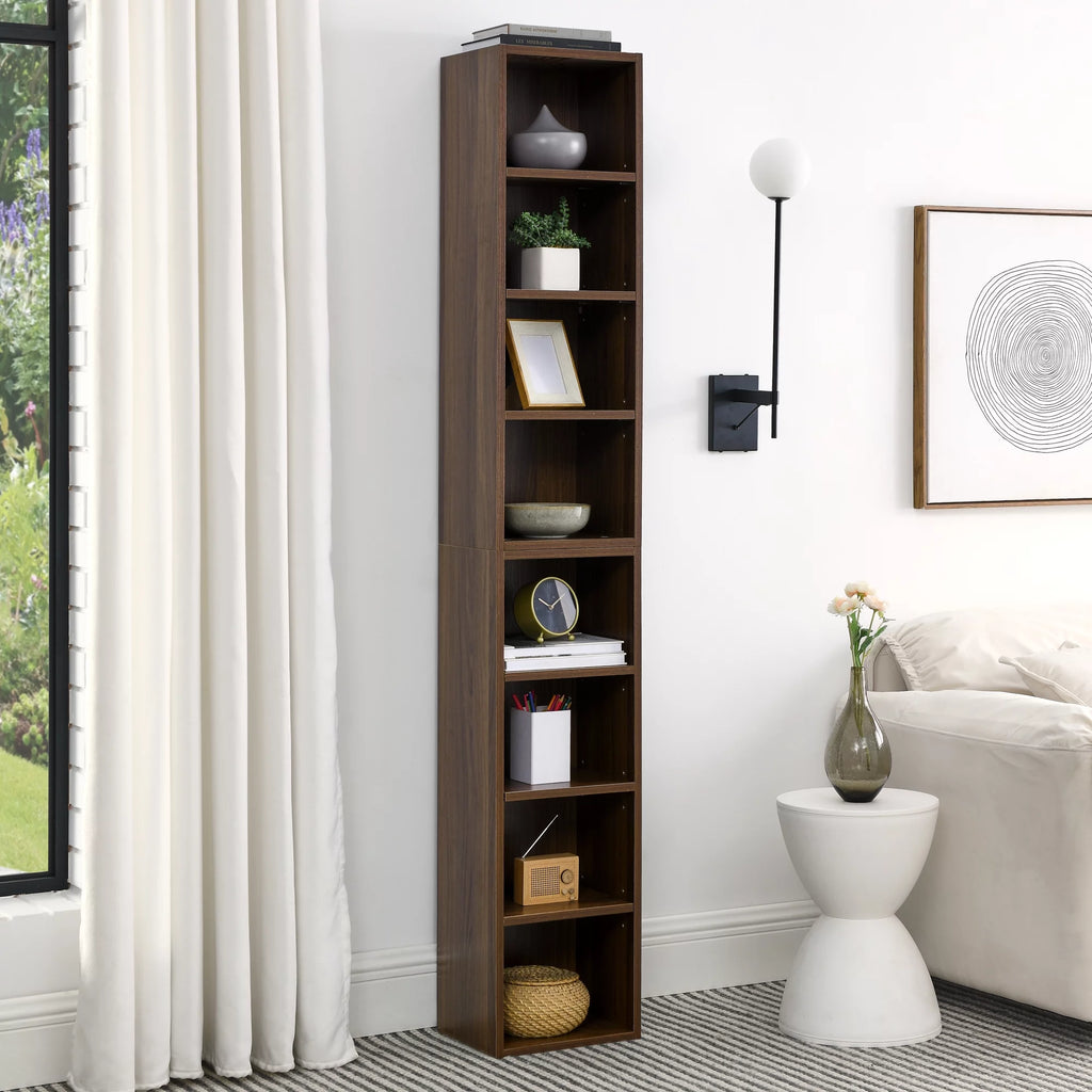 8-Tier Media Tower Rack with Adjustable Shelves Q2970