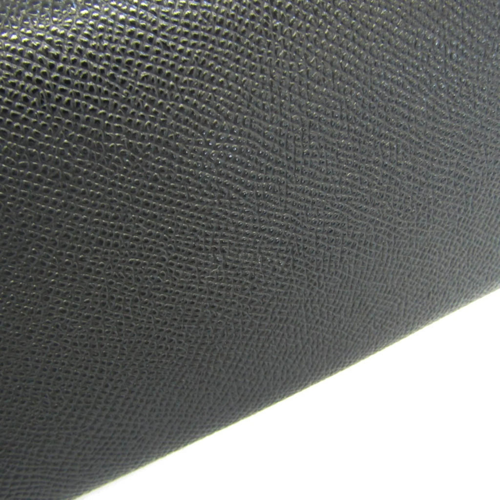 Pre-Owned Black Leather Long Wallet N46734