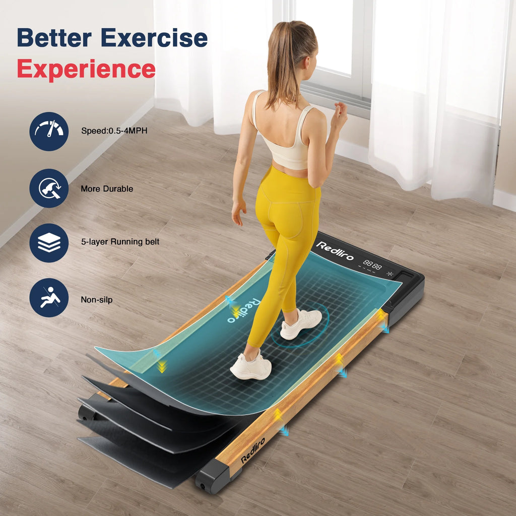 White 2.25HP Walking Pad Treadmill Q8063
