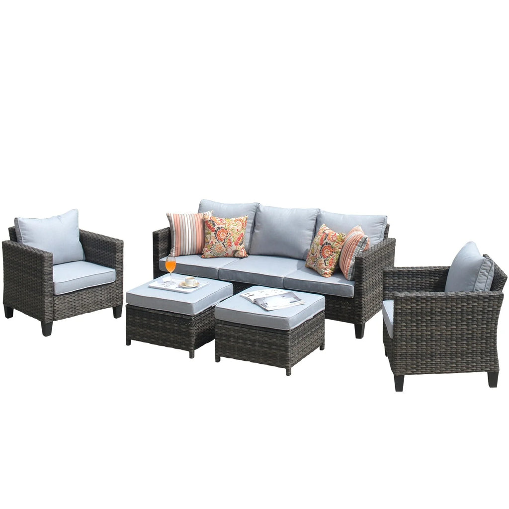 5-piece Wicker Patio Furniture Set Y1024