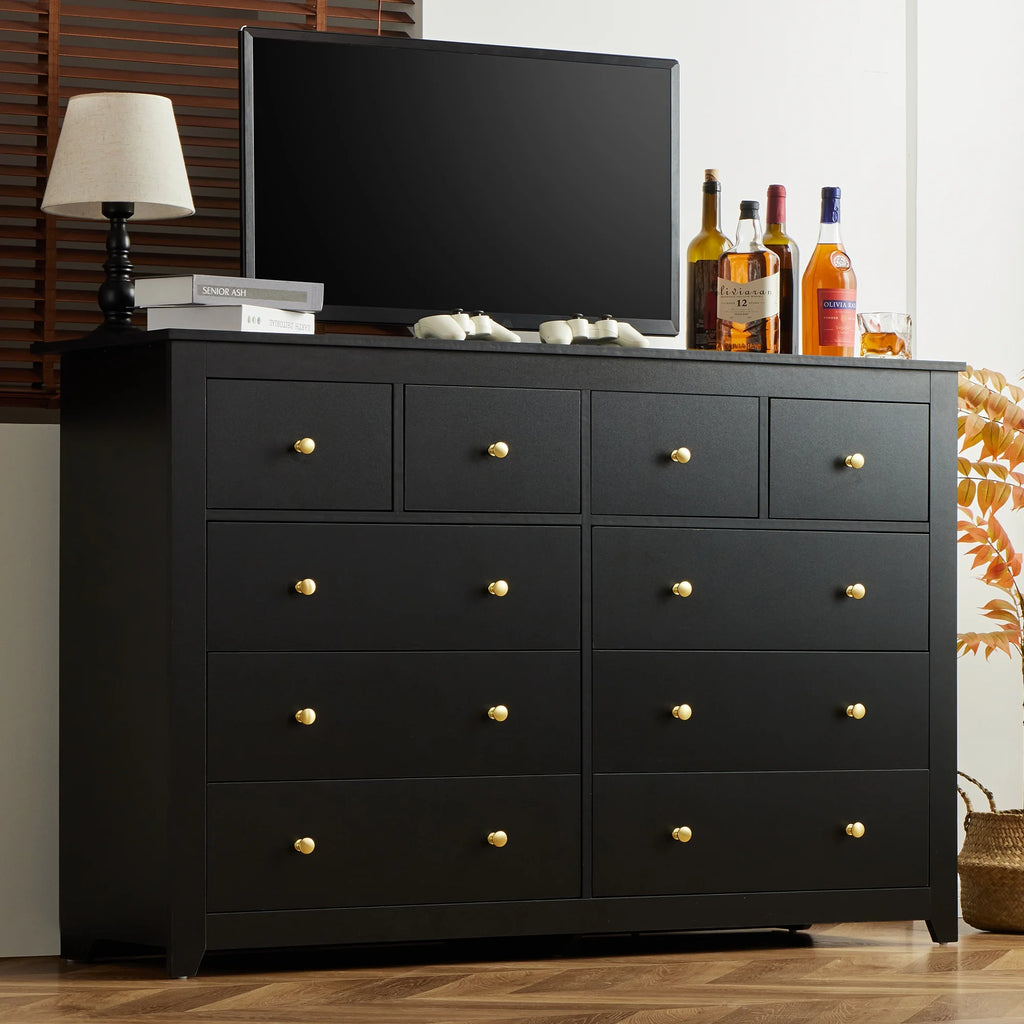 White 10 Drawer Wood Dresser F33533