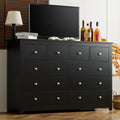 White 10 Drawer Wood Dresser F33533