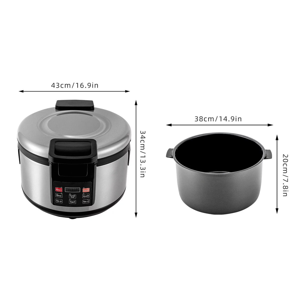 20Qt Stainless Steel Electric Rice Cooker I830869