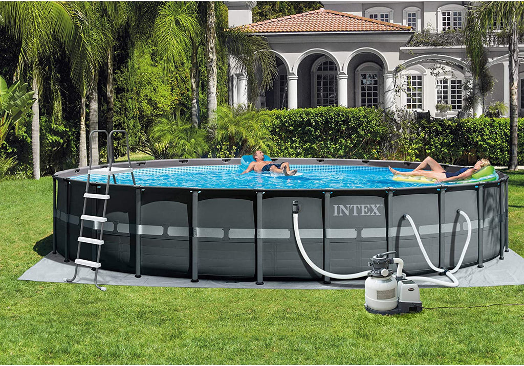26ft X 52in Round Frame Pool Set with Sand Filter Pump L665096