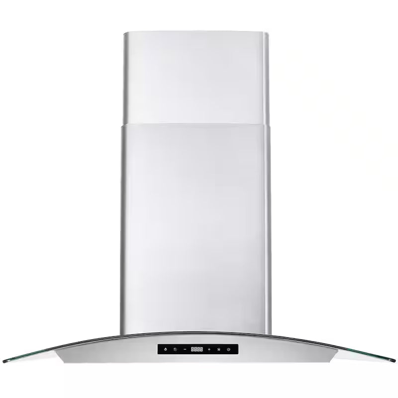 30 in. Stainless Steel Ductless Wall Mount Range Hood with Carbon Filter Kit A136446