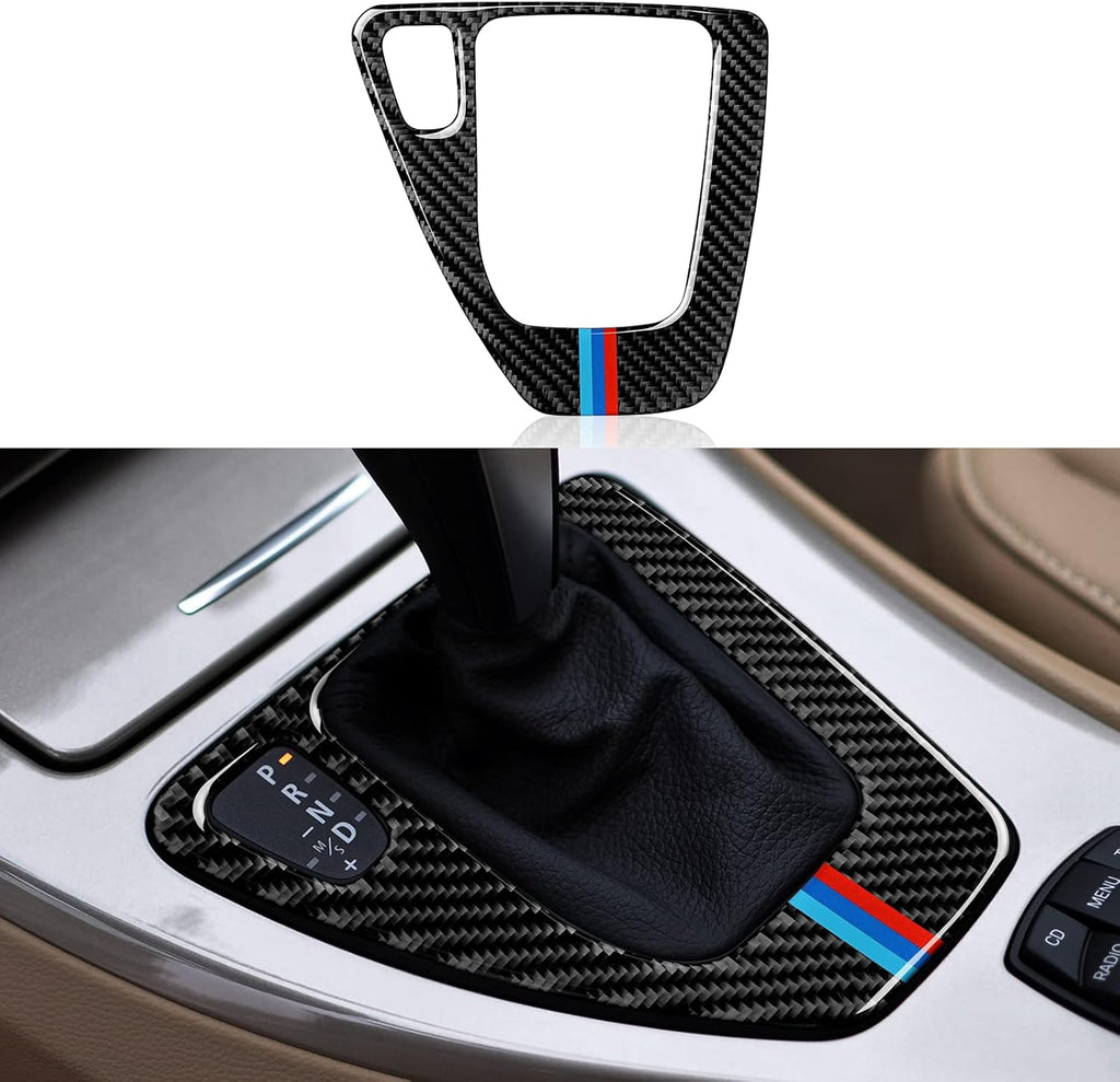 Carbon Fiber Gear Shift Panel Sticker Decal Trim Cover U119414