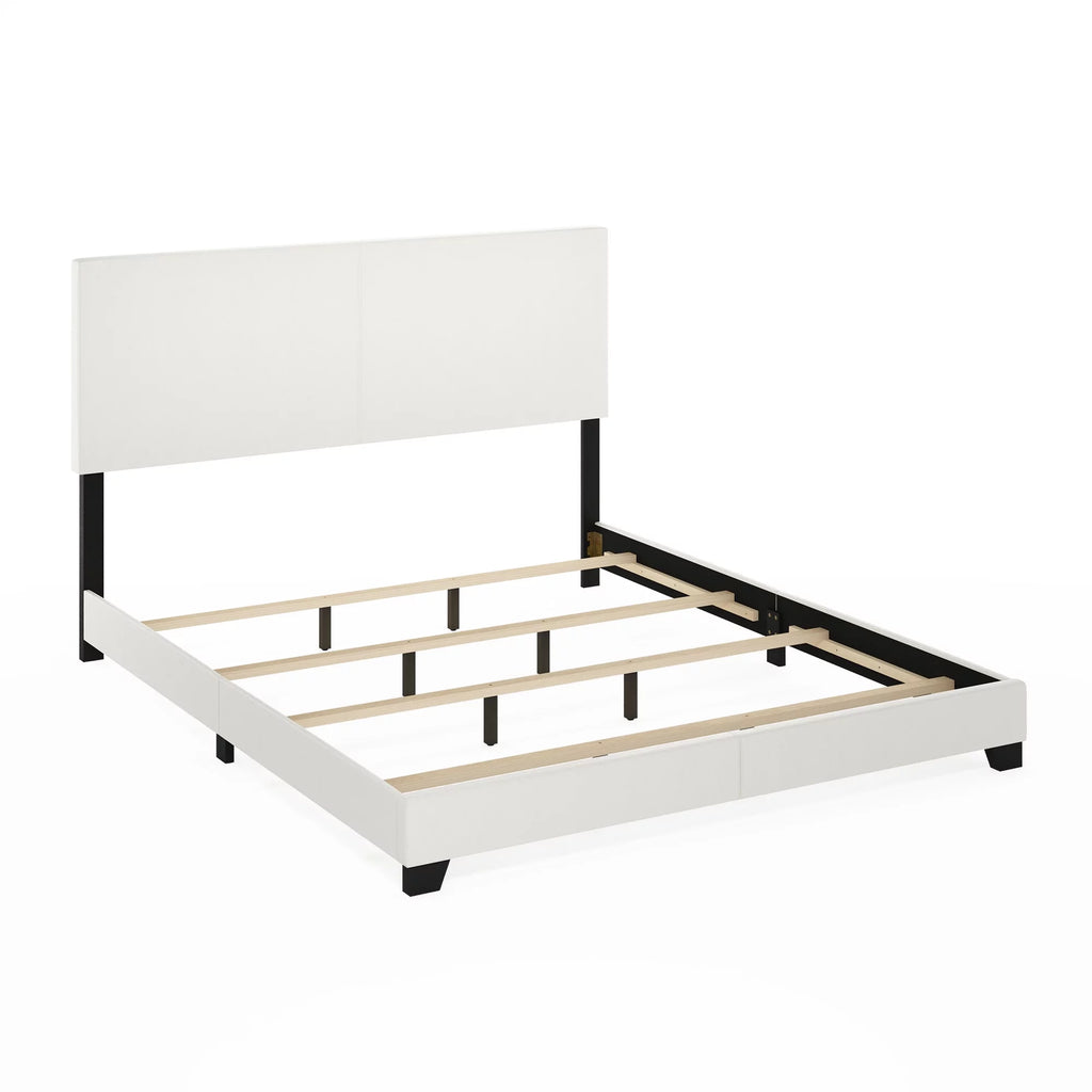 Black PU Leather Twin XL Upholstered Bed Frame M24118