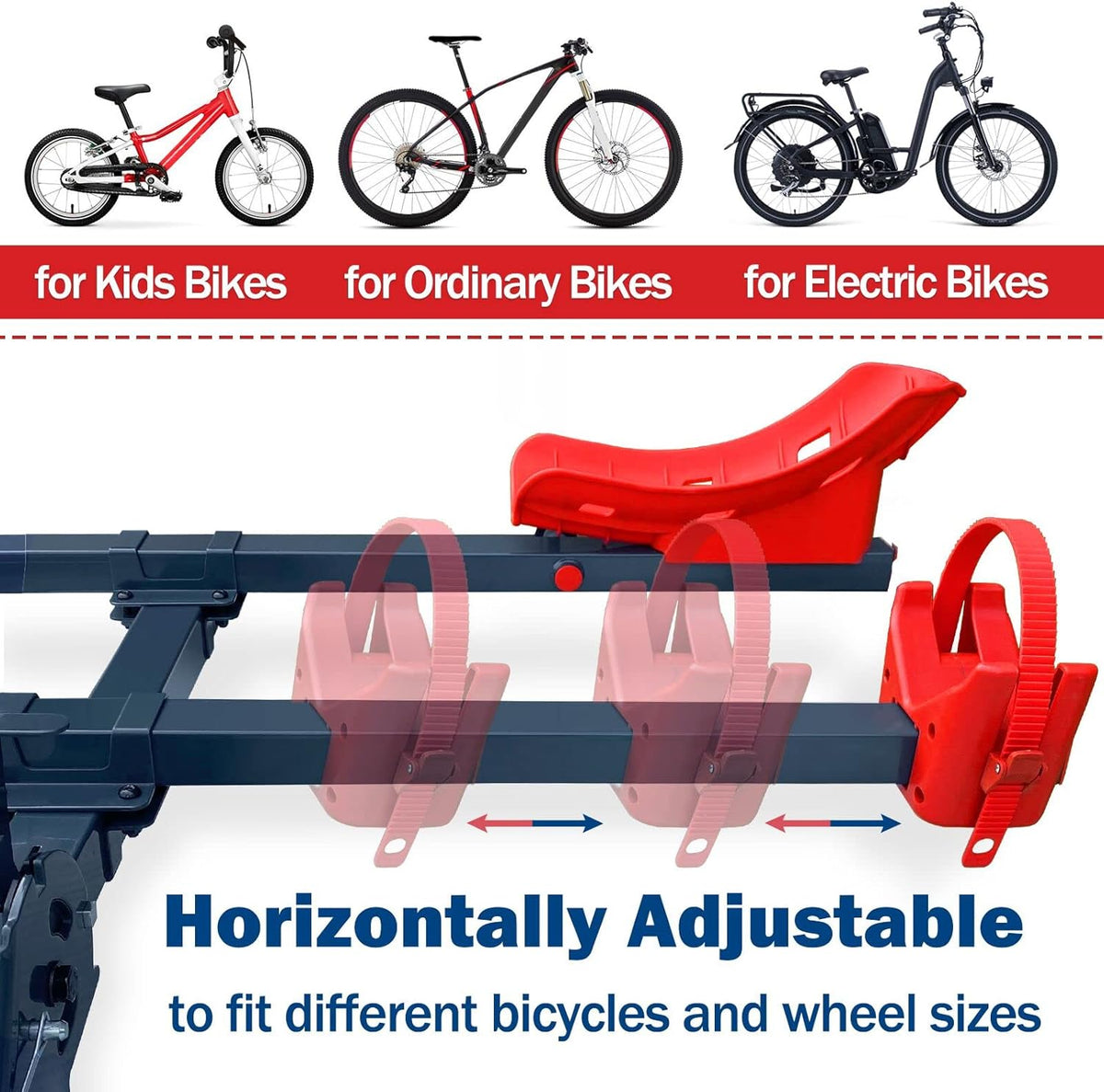 2'' Hitch Bike Rack 2-Bike 132 lbs Capacity with Smart Tilting Q40730