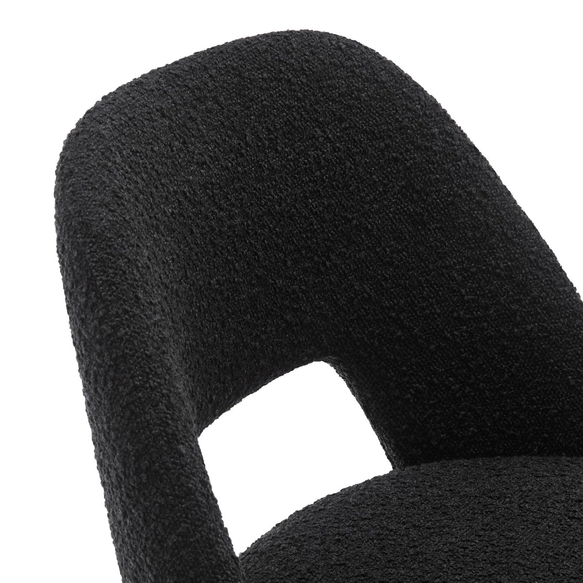 Boucle Fabric Barstools Set of 2 with Black Metal Legs B688032
