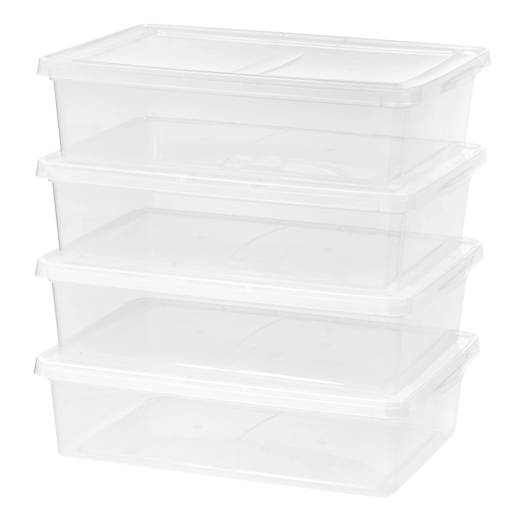 28 Qt. Clear Under Bed Plastic Storage Box, Set of 4 Z59748