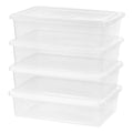 28 Qt. Clear Under Bed Plastic Storage Box, Set of 4 Z59748