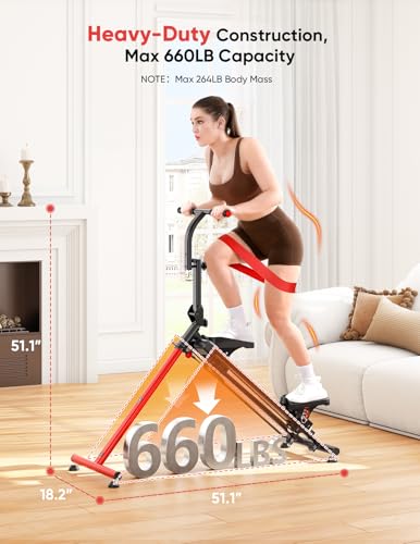 Adjustable Folding Stair Stepper with Handlebar Y90499