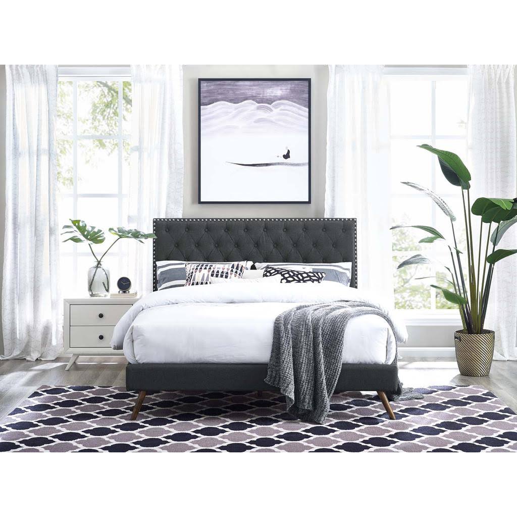 King and California King Upholstered Linen Fabric Headboard Z632