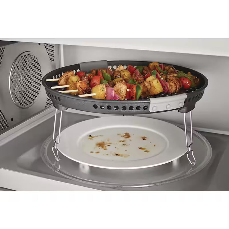 1800-Watt Over the Range Microwave with Air Fry in Black Stainless Steel V4693