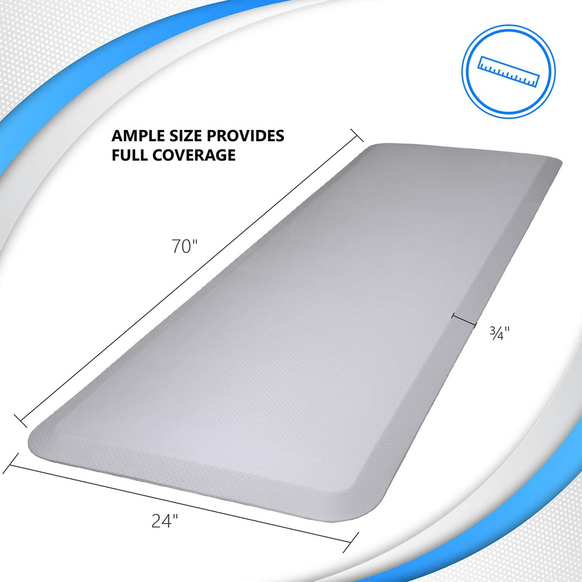 Bedside Floor Mats Non-Slip Beveled Edge E55235